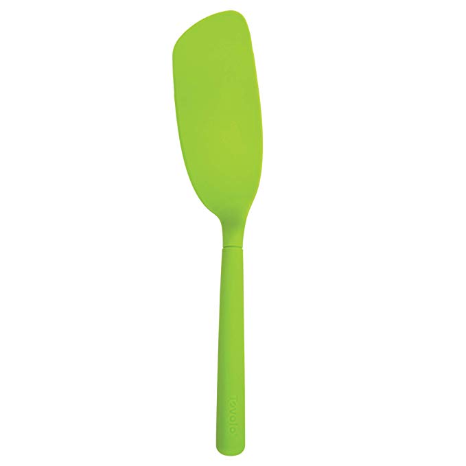 Tovolo Flipping Flex Turner with Silicone Handle, Heat Resistant, Dishwasher Safe, Spring Green