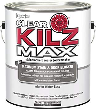 KILZ MAX Clear Maximum Stain & Odor Blocking Interior Water-Base Primer/Sealer, Clear, 1 gallon
