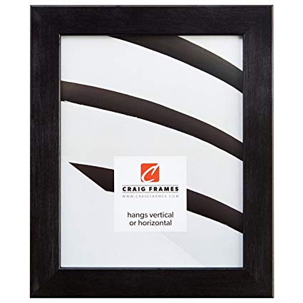 Craig Frames Bauhaus, Modern Black Pine Picture Frame, 24 by 30-Inch