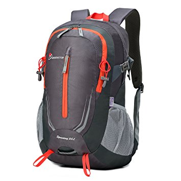 Mardingtop 25L Water-resistant Hiking Daypack/Camping Backpck/Travel Daypack/Casual Backpack with Rain Cover for Outdoor Climbing School-5964Gray