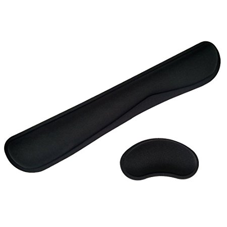 Vankey Keyboard Wrist Rest Pad and Mouse Silica Gel Wrist Rest Support with Memory Foam for Computer and Laptop