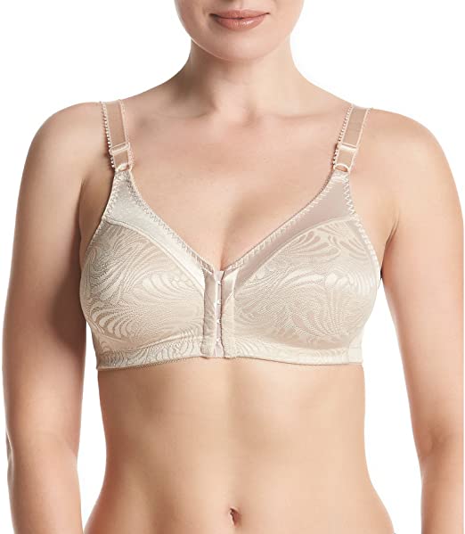 Bali Women's Double Support Front Close Wirefree Bra