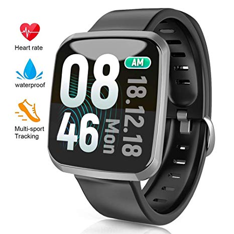 MOTOK Fitness Tracker Smart Watch Waterproof Sports Watch Activity Tracker Smart Bracelet with Sleep Monitor Heart Rate Blood Pressure with Calorie Counter Pedometer smartwatch for Android iOS black