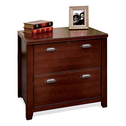 kathy ireland Home by Martin Tribeca Loft Cherry 2 Drawer Lateral File Cabinet - Fully Assembled