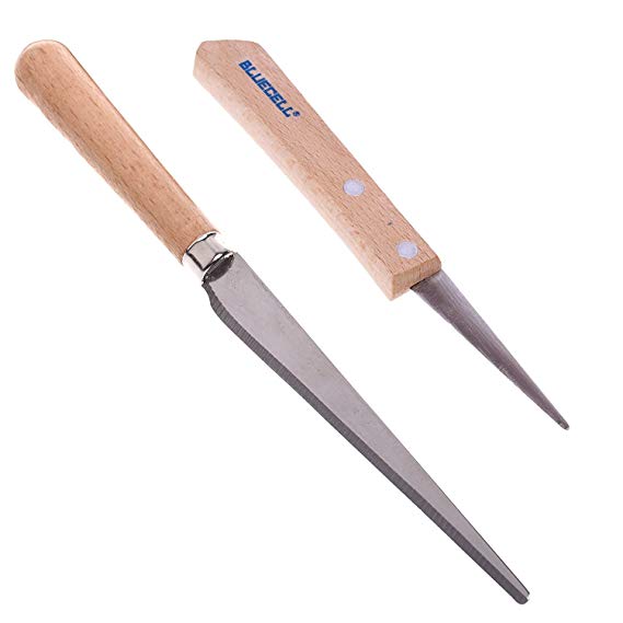 BCP Set of 2 Wooden Handle Craft Art Tools Fettling Knife for Pottery/Sculpting/Ceramic/Polymer Clay Carving Modeling