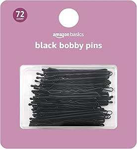 Amazon Basics Bobby Pins in Case Black 72 Count