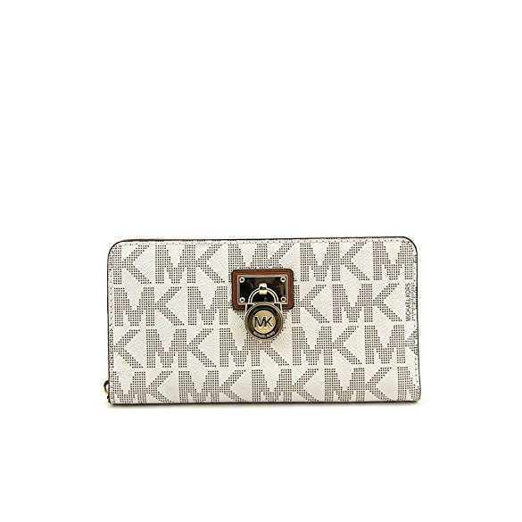 Michael Kors Hamilton Signature Continental Vanilla Wallet