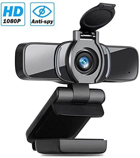 LarmTek 1080P HD USB Webcam,PC Computer Camera with webcam cover,Built-in Mic for Live Streaming Gaming Calling Video Conferencing