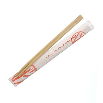 Royal 9 Inch Disposable Bamboo Chopsticks in Sleeves, Bag of 100