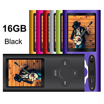G.G.Martinsen Mini Usb Port Slim 1.78 LCD MP3/MP4 16 GB Portable MP3Player , MP4 Player , Video Player , Music Player (Black)