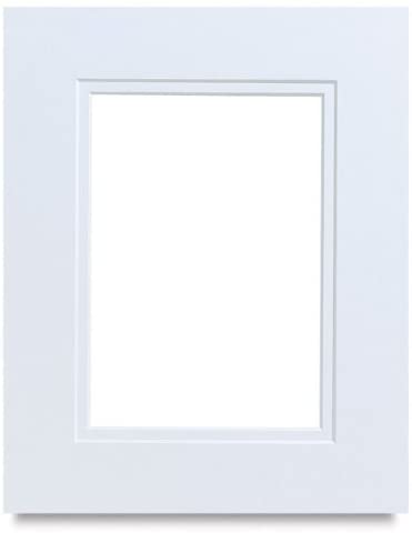 Poster Palooza White on White Double Photo Mat 16x20 for 12x16 Photos - Fits 16x20 Frame