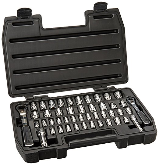 GearWrench 8946 Pass Thru Ratchet 46 Piece Set 1/4-Inch and 3/8-Inch Drive