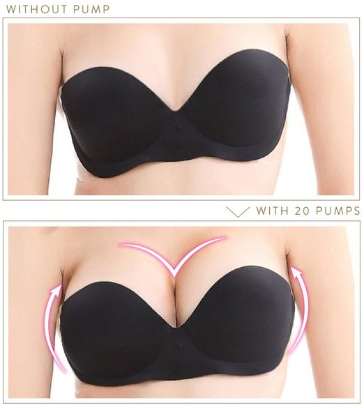 Oolala® #1 Best Seller Strapless Bra Inflatable Cups for Perfect Cleavage (FBA)