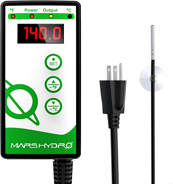 MARS HYDRO Digital Thermostat, Heat Mat Temperature Controller for Seed Germination, Rooting, Reptiles