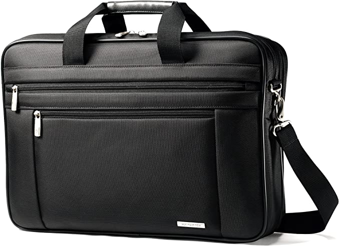 Samsonite Classic Multi Gusset Toploader Briefcase, Black, Double 17-Inch