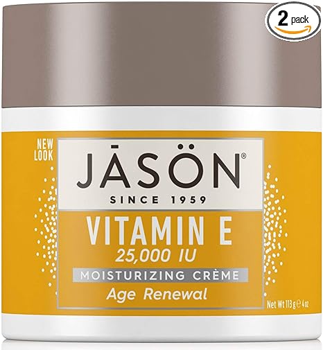 Jason Age Renewal Vitamin E 25,000 I.U. Moisturizing Creme, 120 ml Jars (Pack of 2)