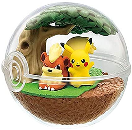 Re-Ment Pokemon Terrarium Pikachu & Growlithe Character Capsule Box Candy Toy Mini Figure Collection Vol.7 Anime Art
