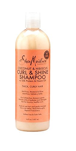 SheaMoisture Coconut & Hibiscus Curl & Shine Shampoo, 16 Ounce