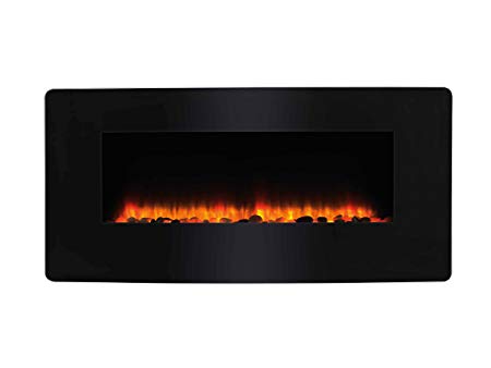 Beldray EH1162AR Porto LED Electric Colour Changing Wall Fire with Floor Stand, 1500 W, Black
