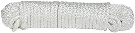 Koch 5230825 1/4 by 50-Feet Nylon Diamond Braid Rope, White