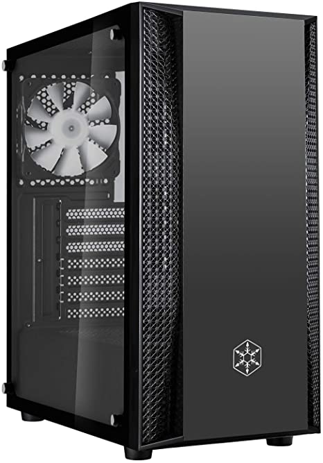SilverStone Technology FARA B1 (SST-FAB1B-G) ATX, Micro-ATX, Mini-ITX Black Color with Lightly Tinted Tempered Glass Side Panel Included for displaying Your Uniquely Built System, Black/Glass
