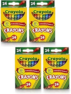 Crayola Crayons 24 Colors (Pack of 4)