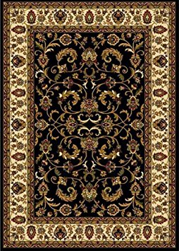 Traditional Area Rug, Home Dynamix Royalty 7'8" x 10'4" Black Ivory