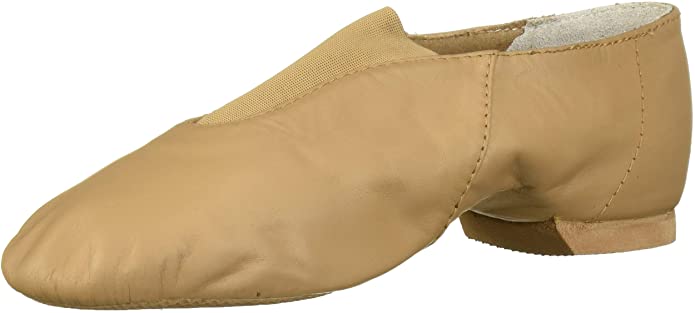 Bloch Dance Girl's Super Jazz Leather and Elastic Slip On Jazz Shoe