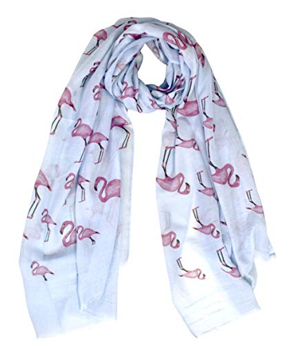 Peach Couture Chic Trendy Lightweight Flamingo Elephant Print Wrap Scarf Shawl