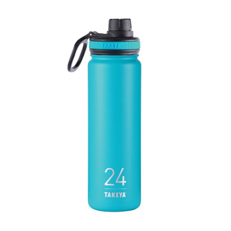 Takeya ThermoFlask Insulated Stainless Steel Water Bottle, 24 oz, Ocean