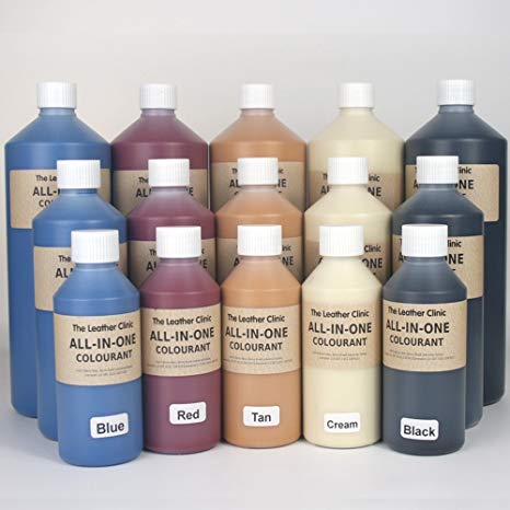 All In One Leather Colourant. / For Restoration & Re-Colouring (Medium Brown, 1000ml/1 litre)