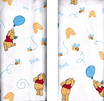 Disney Winnie The Pooh Receiving Blankets - Blue Boy 2 Pack