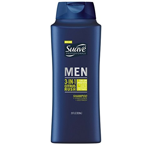 Suave Men 3-in-1 Shampoo   Conditioner   Body Wash - Citrus Rush - 28 oz - 2 pk