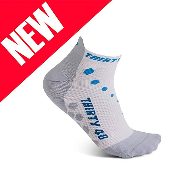 Thirty 48 Compression Low Cut Running Socks Men Women | 15-20mmHg Compression