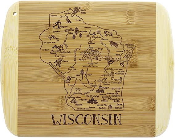 Totally Bamboo A Slice of Life Wisconsin Bamboo Serving and Cutting Board