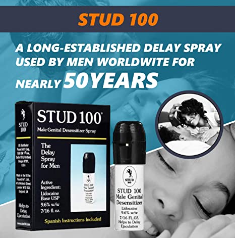Stud 100 Male Genital Desensitizer Spray, 7/16- Fl Ounce Box