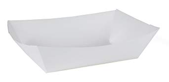 Southern Champion Tray 0553 #100 Paperboard Food Tray / Boat / Bowl, 1 lb Capacity, White (Pack of 1000)