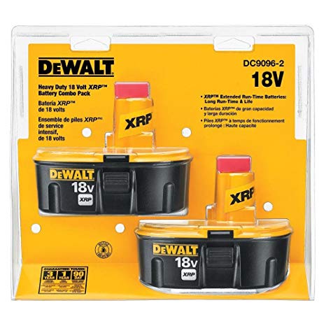 DEWALT DC9096-2 18-Volt XRP NiCd Extended Runtime Battery Pack 2.4Ah - 2 Pack