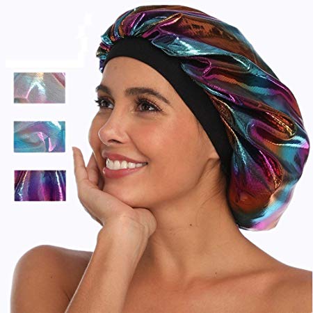 Silk Bonnet for Curly Hair Bonnets for Women, Satin Bonnet for Natural Hair, Satin Cap for Sleeping with Comfortable Wind Band