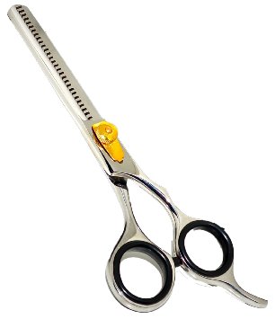 Equinox Professional Razor Edge Barber Thinning Scissors Shears - Japanese Stainless Steel - 65 Overall Length - Solid Finger Rest