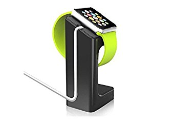 Apple Watch Stand,Annser iWatch Charging Stand Bracket Docking Station Stock Cradle Holder for Both 38mm and 42mm (Black)