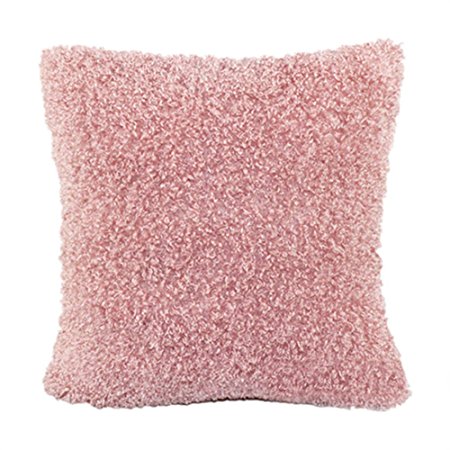 Super Soft Plush Faux Fur Cushion Covers Pillows Shell Home Bed Sofa Pink