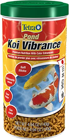 Tetra Pond Koi Vibrance Food, Premium Nutrition for Koi and Goldfish, 140g
