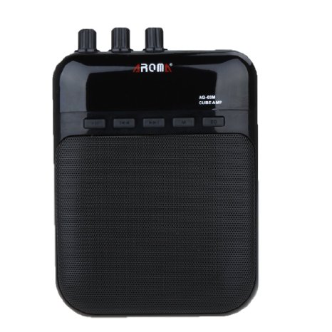 Aroma AG-03M 5W Portable Multifunction Guitar Amp Recorder Speaker Compact with TF Card Slot