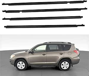 4-piecs Weatherstrip Window Molding Trim Sill Seal Belt Replacement for RAV4 2009 2010 2011 2012