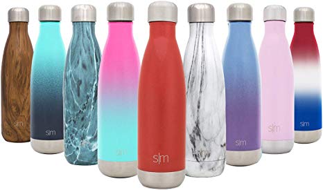 Simple Modern Wave Water Bottle - Vacuum Insulated Double-Walled 18/8 Stainless Steel Hydro Camelbak Swell Flask - 4 Sizes in 26 Colours