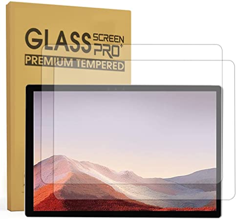 (2 Pack) ZenRich Tempered Glass Screen Protector for Surface Pro 7 Plus/Surface Pro 7/Surface Pro 6/ Surface Pro 5/Surface Pro 4, zenrich Glass Screen Film with 9H Hardness/Case Friendly/for S Pen