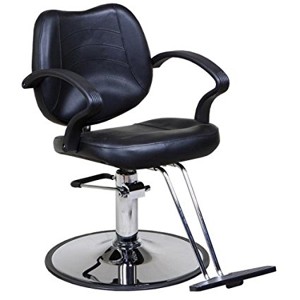 Icarus "Mae" Black Classic Beauty Salon Hydraulic Styling Chair