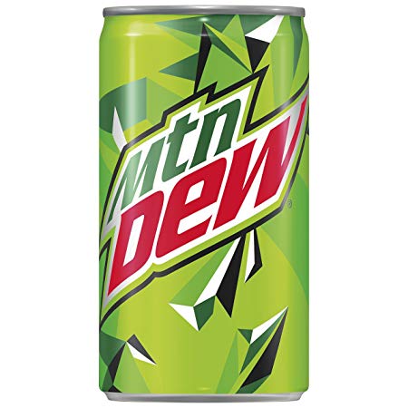 Mountain Dew Soda, 7.5 fl oz Mini Cans, 24 Cans(Packaging may vary)