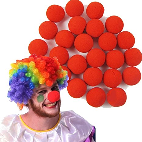 Spevert 100pcs Foam Clown Nose Circus for Party Halloween Costume Xmas Wedding, Red